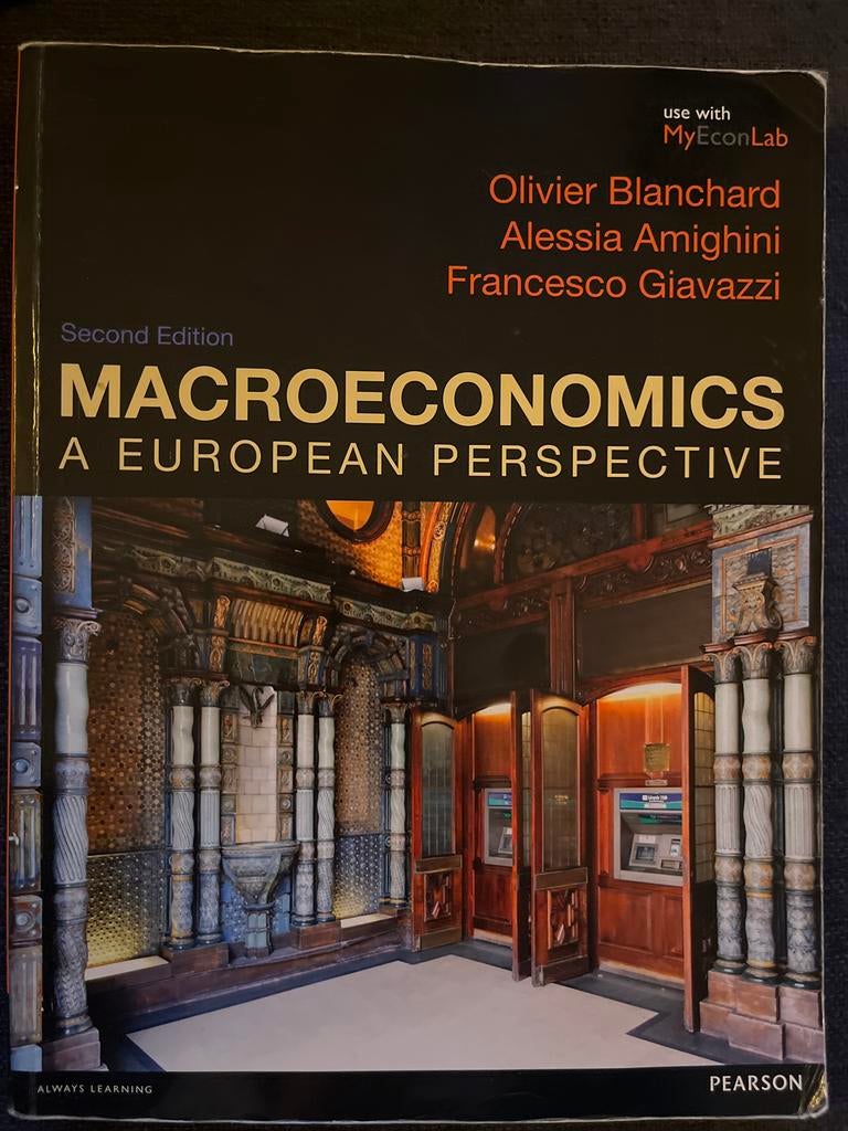 Macroeconomics: A European Perspective - Blanchard, Boeken, Studieboeken en Cursussen, Ophalen of Verzenden, Beta, Zo goed als nieuw