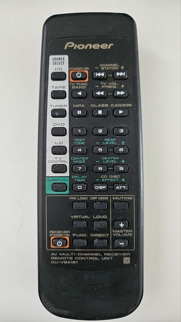 Pioneer CU-VSX151 afstandsbediening (origineel), Ophalen of Verzenden, Gebruikt, Origineel, Receiver of Versterker