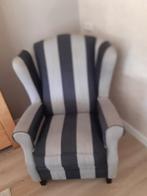 Mooie oorfauteuil met strepen, Ophalen of Verzenden