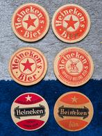 6 Zeer Oude Heineken Bierviltjes -  oa export, Verzamelen, Biermerken, Ophalen of Verzenden