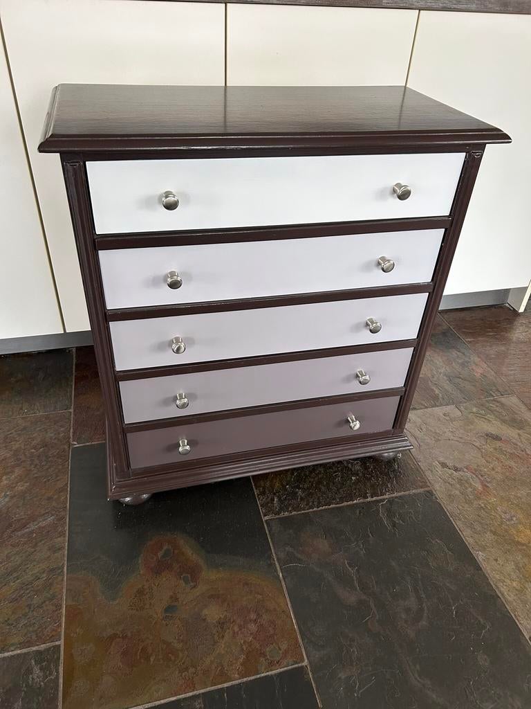 Bruin ladenkastje, Ophalen, Gebruikt, 5 laden of meer, 50 tot 100 cm