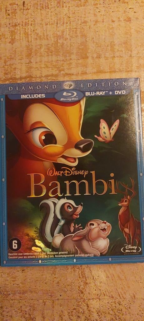 Walt Disney Bambi Diamond Edition Blu-ray + DVD, Ophalen of Verzenden, Zo goed als nieuw, Dieren, Vanaf 6 jaar