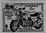 QSL kaart Eindhoven Spiderman en Lady, Ophalen of Verzenden, 1980 tot heden, Ongelopen, Overige thema's