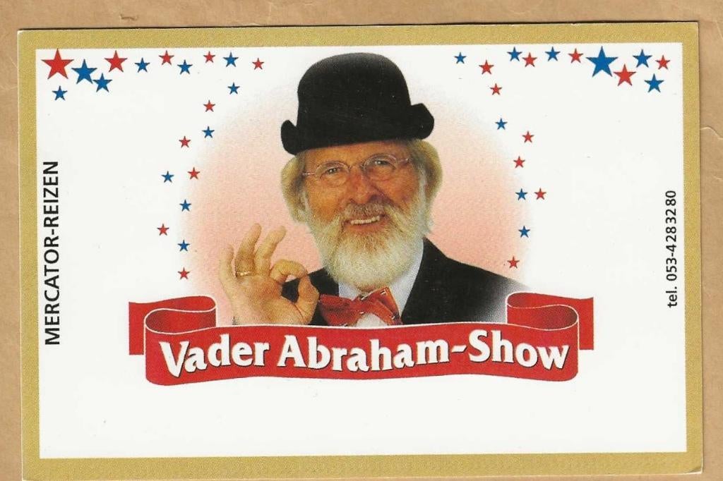 Reclame. Mercator reizen. Vader Abraham Show, Verzamelen, Ophalen of Verzenden, 1980 tot heden, Ongelopen, Noord-Holland
