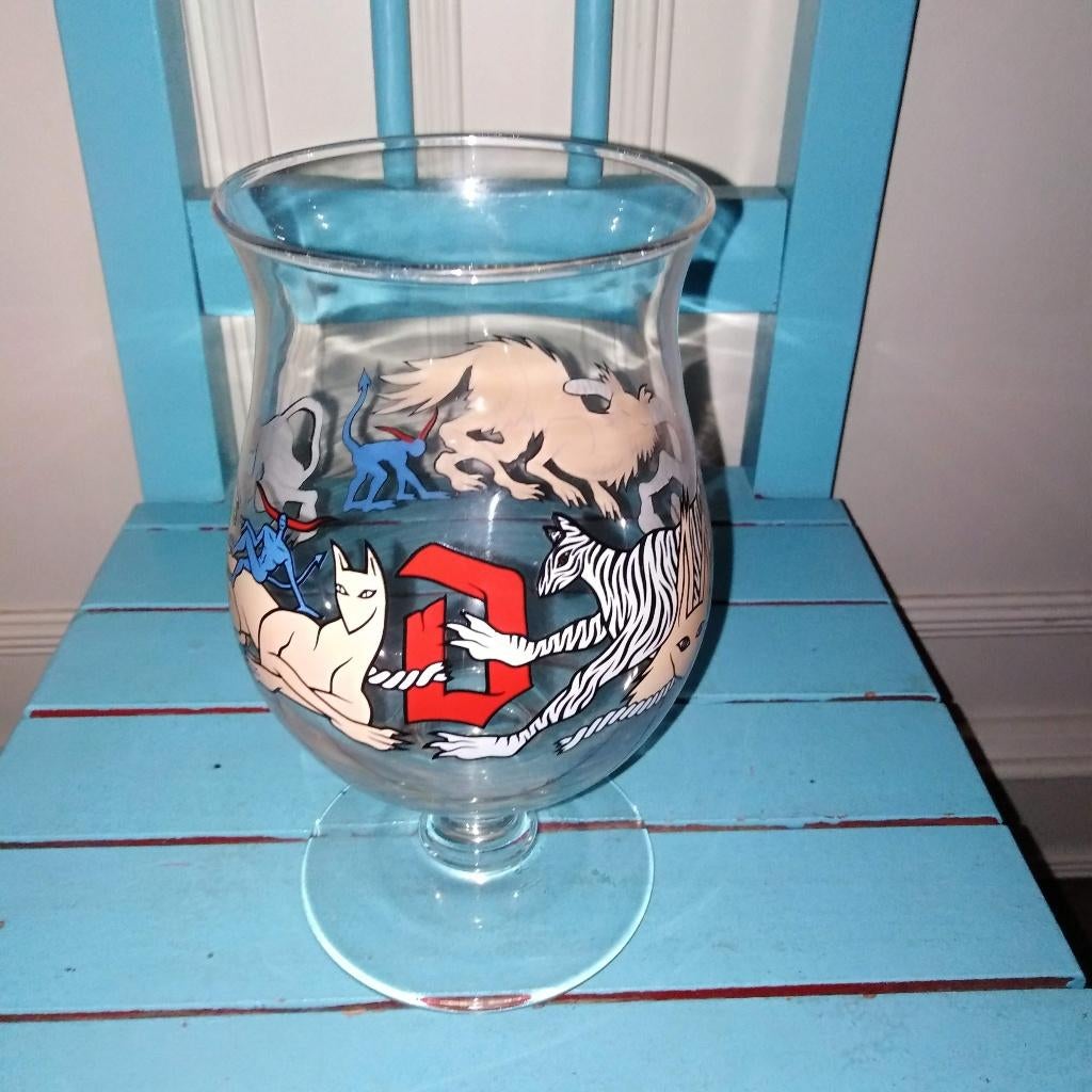 Duvel bierglazen Collection 2024 Iwan Smit 2 stuks, Ophalen of Verzenden, Zo goed als nieuw, Glas of Glazen, Duvel