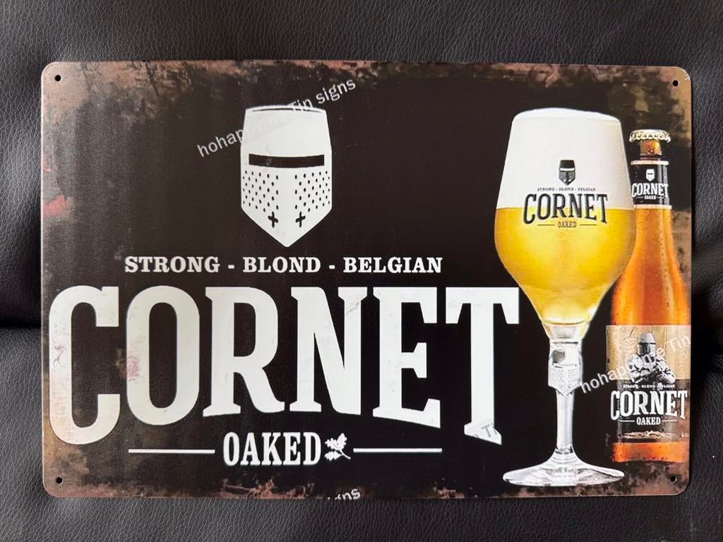 Cornet Oaked Bier Reclamebord - Vintage Look 30 bij 20, Verzamelen, Merken en Reclamevoorwerpen, Ophalen of Verzenden, Gebruikt