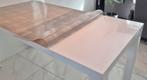 Witte hoogglans eettafel 160x80, Huis en Inrichting, Stoffering | Vloerbedekking, Ophalen, Zo goed als nieuw, 75 m² of meer, Wit