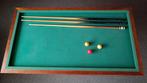 Tafelbiljart met keuen en ballen, gratis ophalen., Sport en Fitness, Biljarten en Poolen, Ophalen, Gebruikt, Biljarttafel