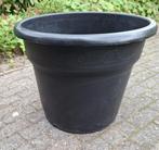 Bloembak 36 cm hoog zwart kunststof, Ophalen, Kunststof, Minder dan 60 cm, Rond