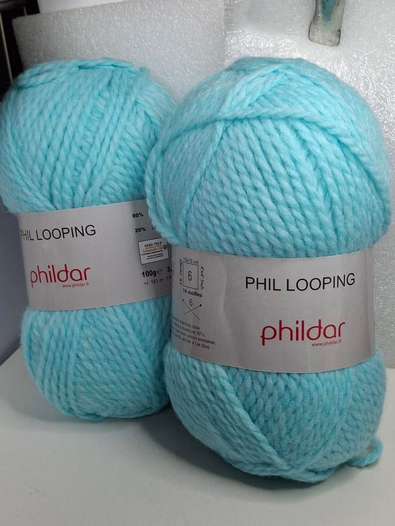 Phildar Phil Looping wol in het blauw, Ophalen of Verzenden, Nieuw, Breien of Haken, Wol of Garen