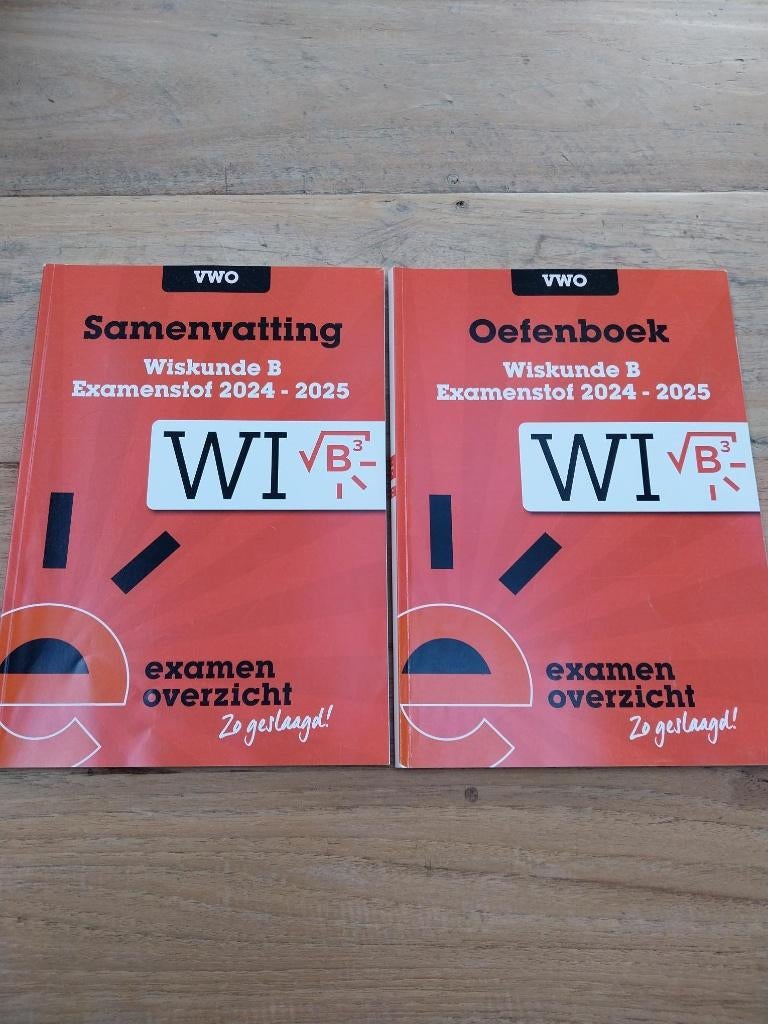 VWO Wiskunde B Examen oefenboek & samenvatting '24&'25, Ophalen of Verzenden, Zo goed als nieuw, VWO, Wiskunde B
