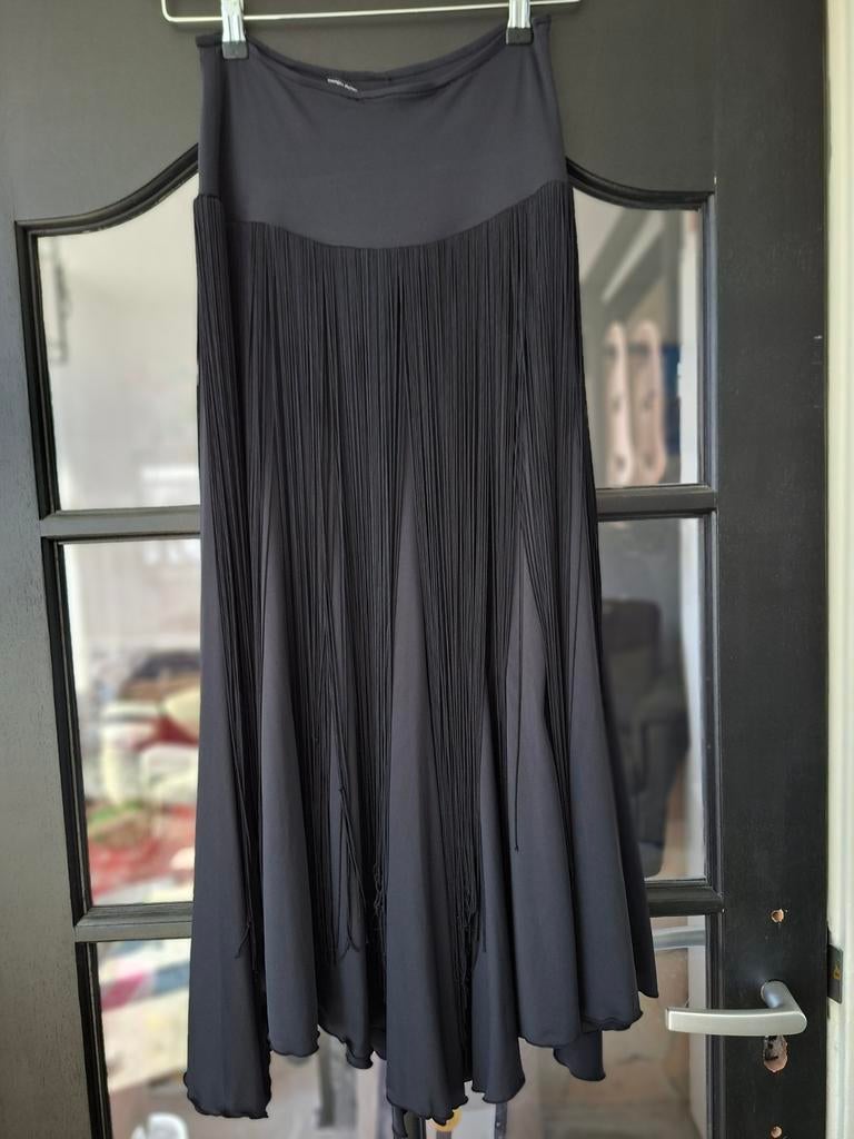 Espen International Dansrok met Lange Franjes, Kleding | Dames, Rokken, Ophalen, Zwart, Zo goed als nieuw, Espen International