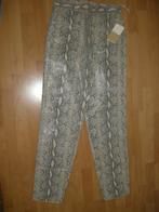 Closed pusher exclusieve leren broek slangenprint b37 l105 c, Beige, Nieuw, Ophalen of Verzenden, Maat 34 (XS) of kleiner