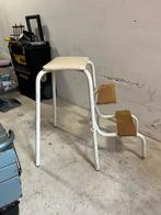 Vintage inklapbaar keukentrapje - Retro design, Ophalen, Gebruikt, Trap, Opvouwbaar of Inschuifbaar