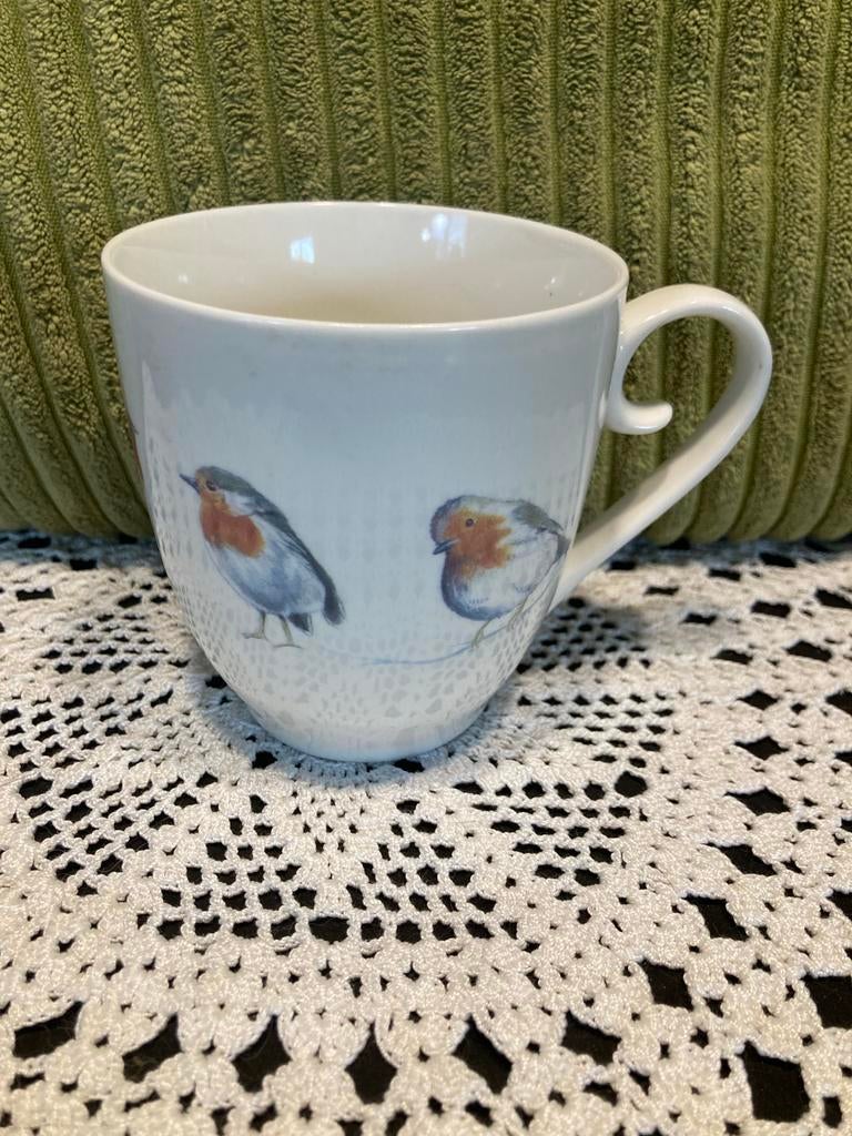 Beker roodborstjes (160426), Overige typen, Ophalen of Verzenden, Zo goed als nieuw, Overige stijlen