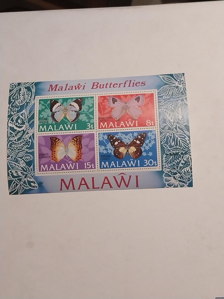 Malawi blok 30 vlinders 1973 postfris mi 22 euro, Postzegels en Munten, Postzegels | Thematische zegels, Ophalen of Verzenden