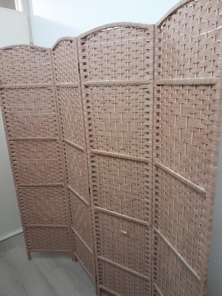 Vierdelig kamerscherm, Huis en Inrichting, Woonaccessoires | Kamerschermen, Ophalen, Zo goed als nieuw