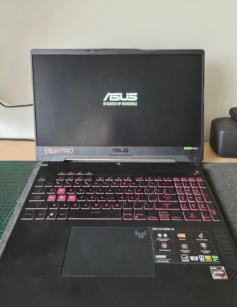 Asus tuf A15 Rtx4060 Ryzen 7 32gb DDR5 ram, Computers en Software, Asus tuf gaming, Zo goed als nieuw, Gaming, SSD