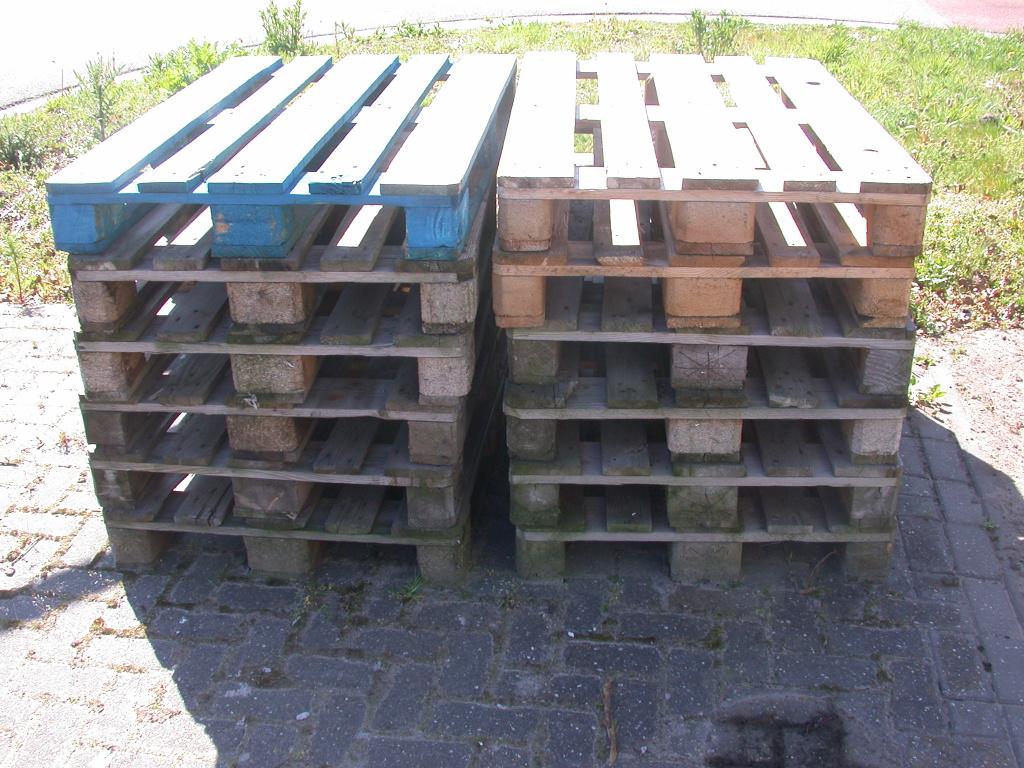 38 gebruikte europallets, in goede staat, Gebruikt, 25 tot 50 mm, Ophalen of Verzenden, Pallet