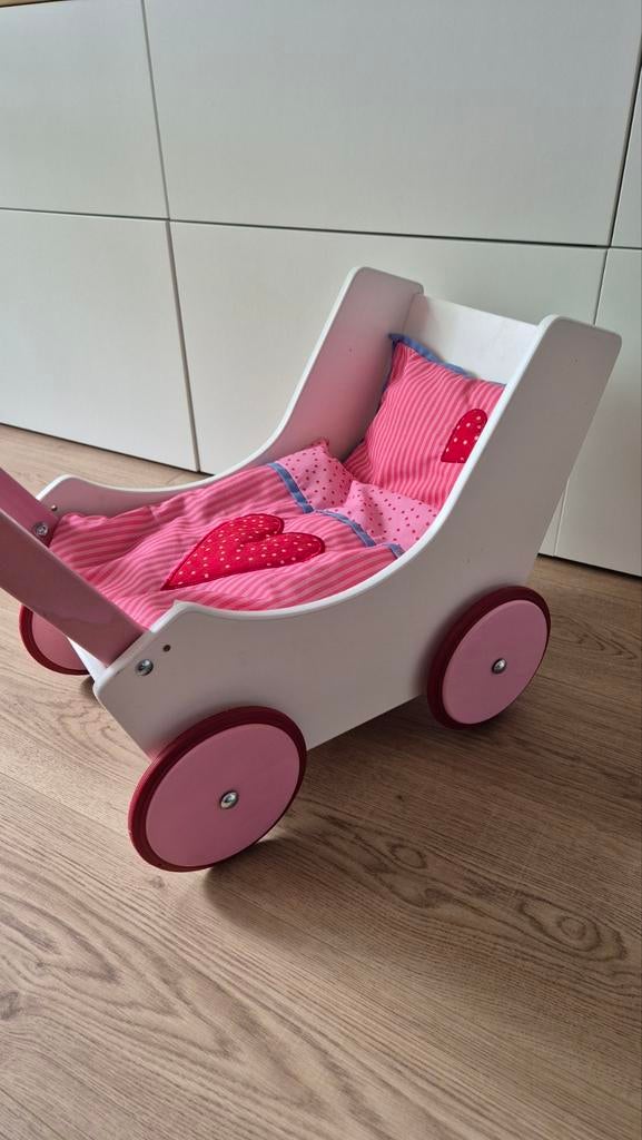 Haba poppenwagen, Ophalen, Zo goed als nieuw, Babypop