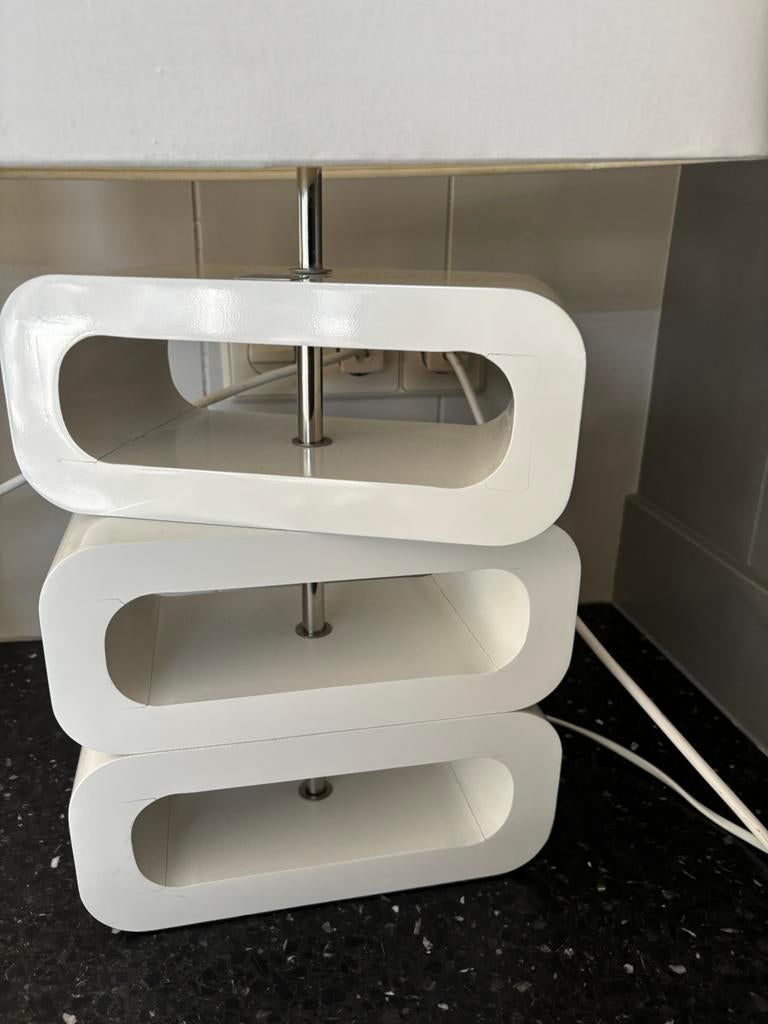 2 Retro Jan Des Bouvrie Vintage Tafel Lampen Vintage, Huis en Inrichting, Lampen | Tafellampen, Gebruikt, 50 tot 75 cm, Overige materialen