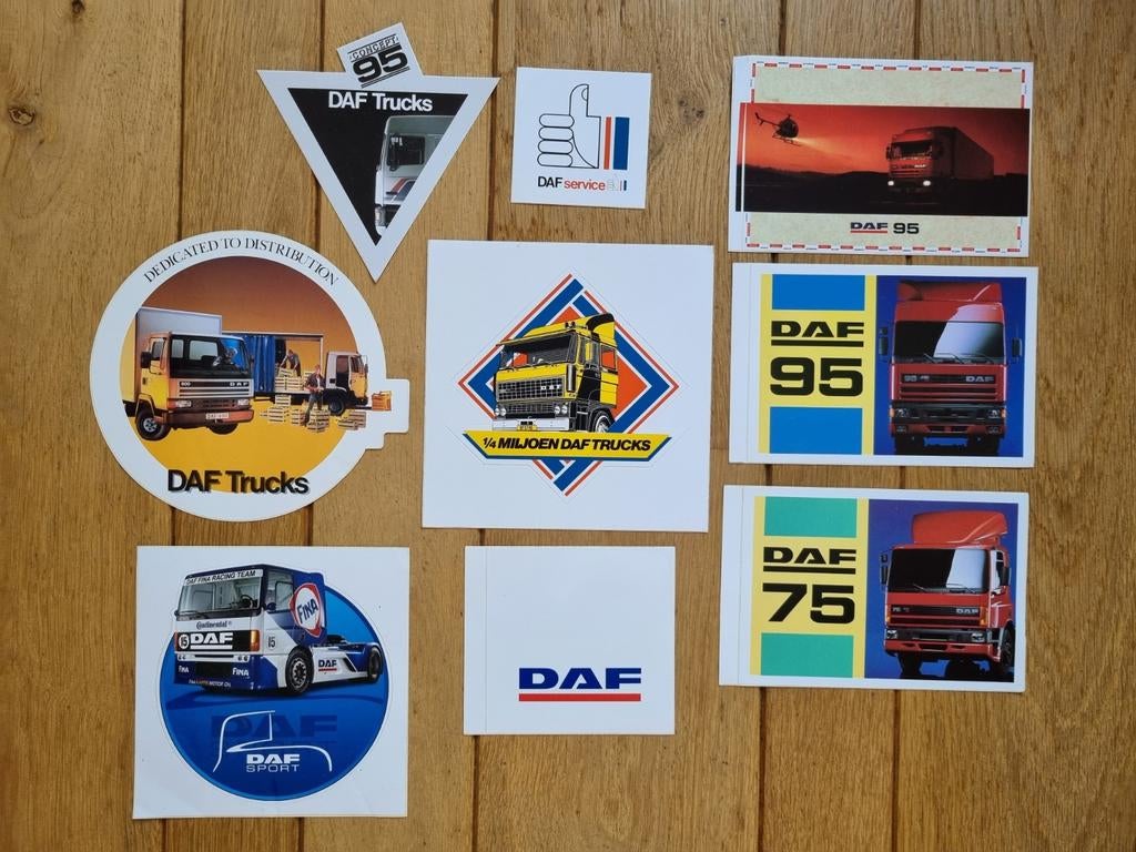 Diverse DAF Trucks stickers, 9 stuks, Verzamelen, Ophalen of Verzenden, Zo goed als nieuw, Merk