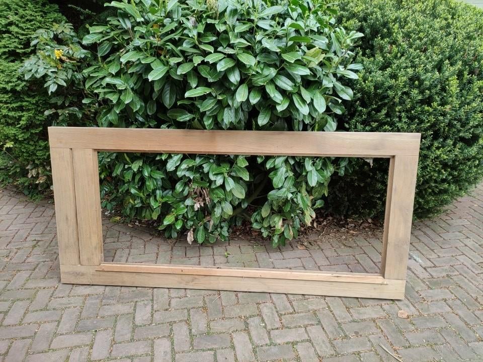 Hardhouten deur kozijn 211 x 98cm, Ophalen, Gevelraam of Ruit, Gebruikt, 80 tot 120 cm