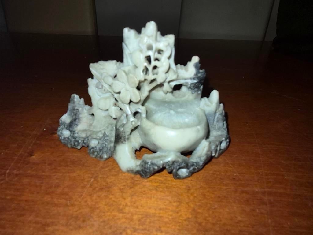 Speksteen snijwerkje - Decoratieve sculptuur, Ophalen of Verzenden