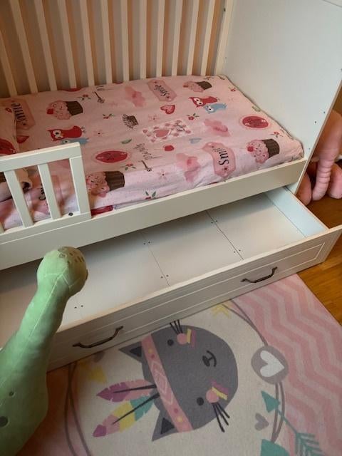 Kinderbed "Born Lucky", Kinderen en Baby's, Kinderkamer | Bedden, Gebruikt, 140 tot 160 cm, 70 tot 85 cm, Lattenbodem, Ophalen