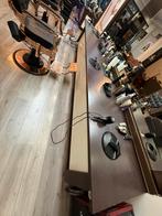 Twee lange bureaus+spiegels voor kantoor of kapsalon, Huis en Inrichting, Ophalen, Gebruikt, Bureau