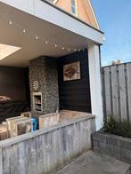 Houten overkapping 600 x 400 met steigerhouten meubels, Ophalen of Verzenden, Gebruikt, Overige typen