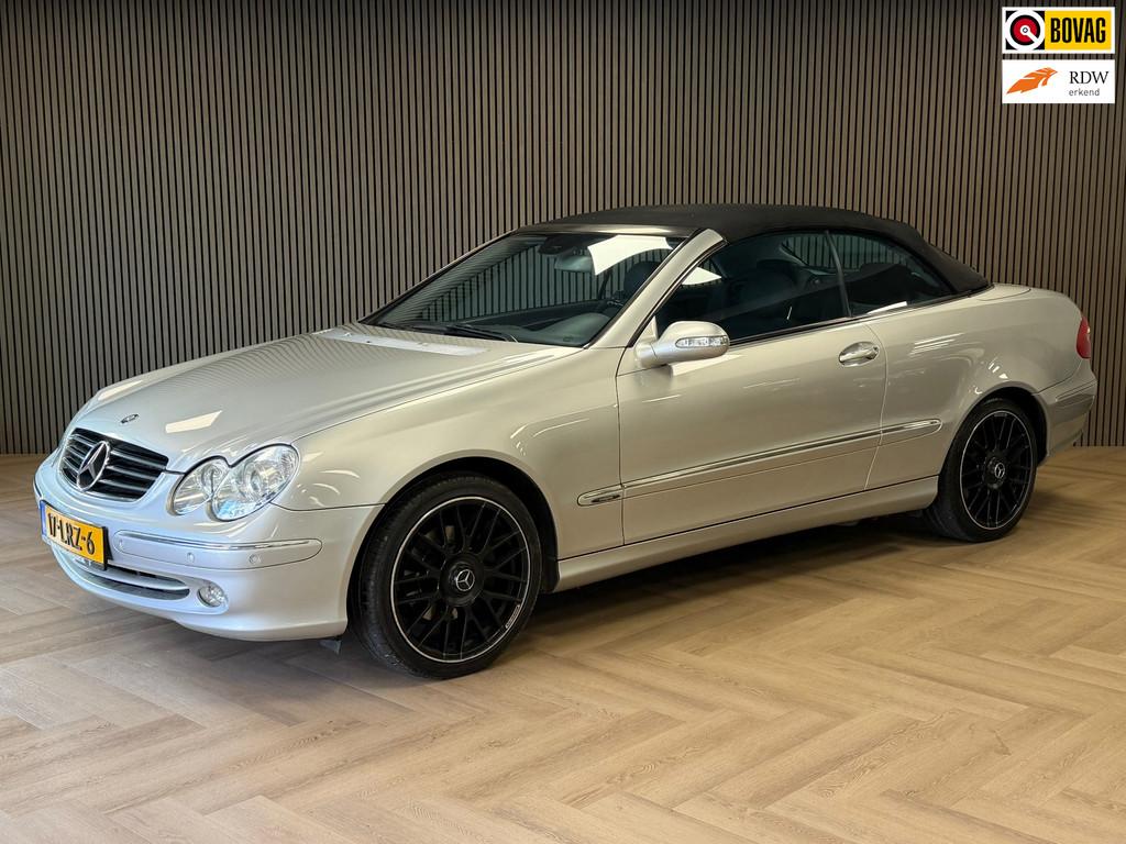 Mercedes-Benz CLK-klasse Cabrio 200 Kompressor Avantgarde Ai, Auto's, Mercedes-Benz, Achterwielaandrijving, Gebruikt, Zwart, 4 cilinders