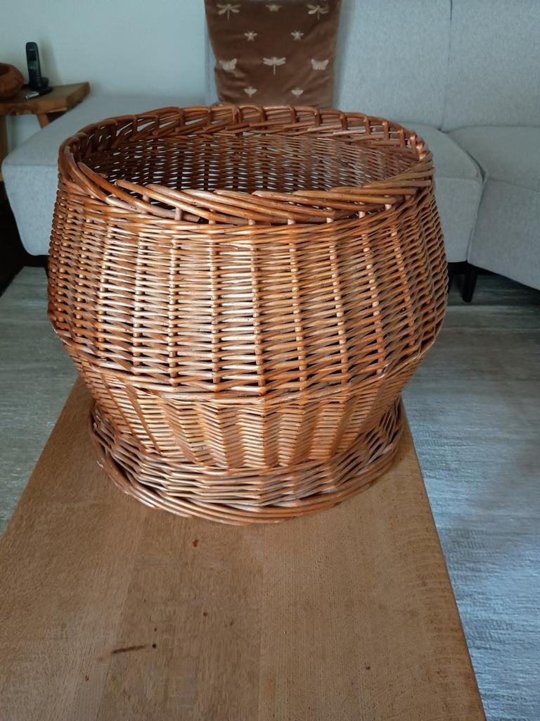 Grote rieten mand, Ophalen, Rechthoekig, Riet