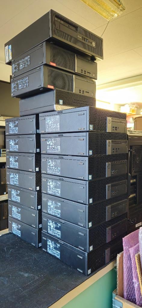 18x DELL/HP/Lenovo SFF i3(G6), partij, 95% met SSD, Computers en Software, Desktop Pc's, Refurbished, 3 tot 4 Ghz, HDD, Ophalen