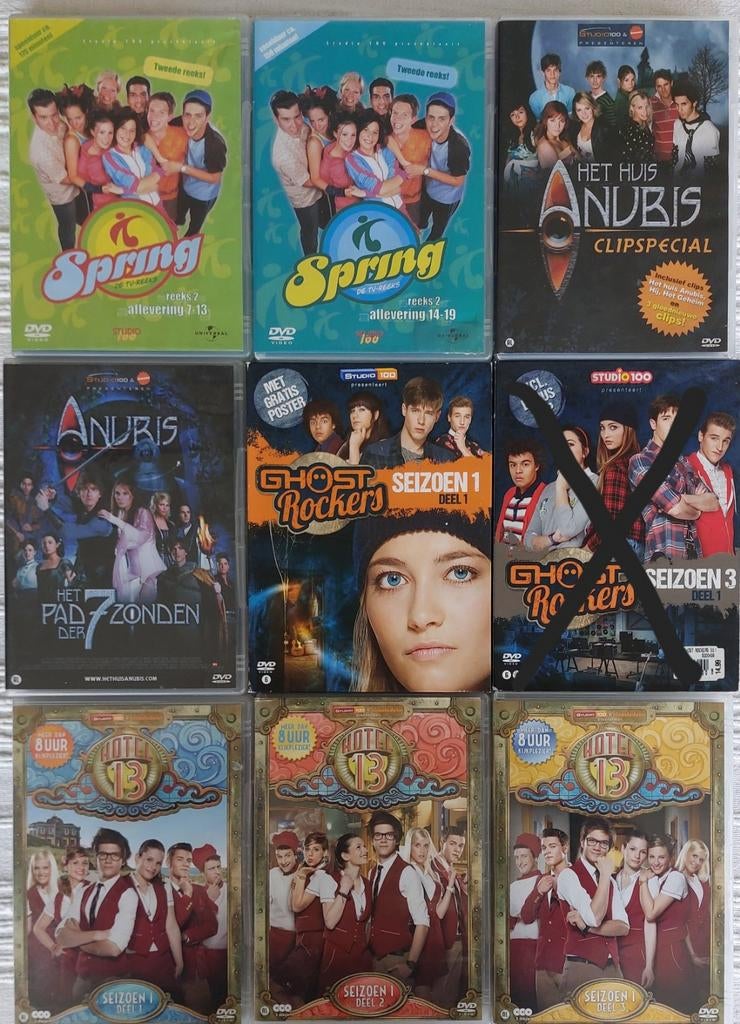 Dvd's Het huis Anubis Spring Hotel13 Ghostrockers, Cd's en Dvd's, Dvd's | Kinderen en Jeugd, Zo goed als nieuw, Alle leeftijden