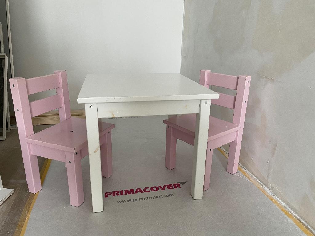 Tafel met 2 stoeltjes, Kinderen en Baby's, Kinderkamer | Tafels en Stoelen, Ophalen, Gebruikt, Tafel(s) en Stoel(en)