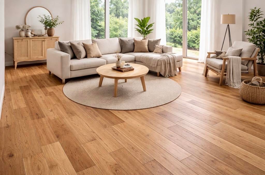 Massieve Amerikaans Eiken Vloerdelen - 50m², Doe-het-zelf en Verbouw, Vloerdelen en Plavuizen, Gebruikt, 10 m² of meer, 10 tot 30 cm