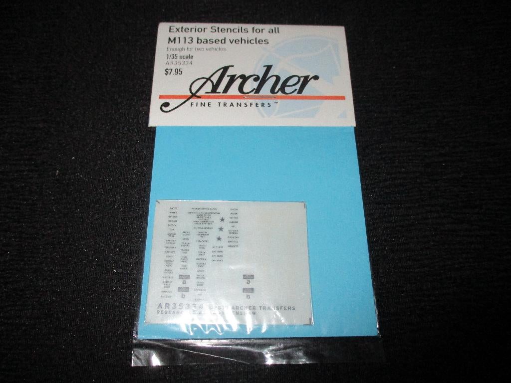 D-616,ARCHER 1-35,NO,AR35334,Exterior Stencils for All M113, Hobby en Vrije tijd, Overige merken, 1:32 tot 1:50, Overige typen