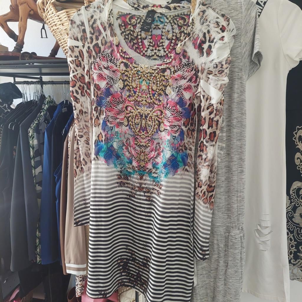 Dutch diva jurk met steentjes maat S, Kleding | Dames, Ophalen, Zo goed als nieuw, Maat 36 (S)