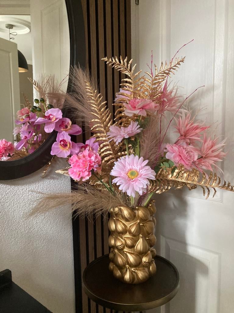 Set Lief van Zijden bloemen Compleet, Ophalen of Verzenden, Nieuw, Bloemstuk, Roze