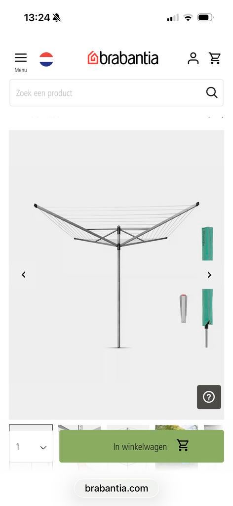 Droogmolen, Brabantia, als nieuw!, Tuin en Terras, Droogmolens en Wasrekken, Ophalen, Zo goed als nieuw, Droogmolen