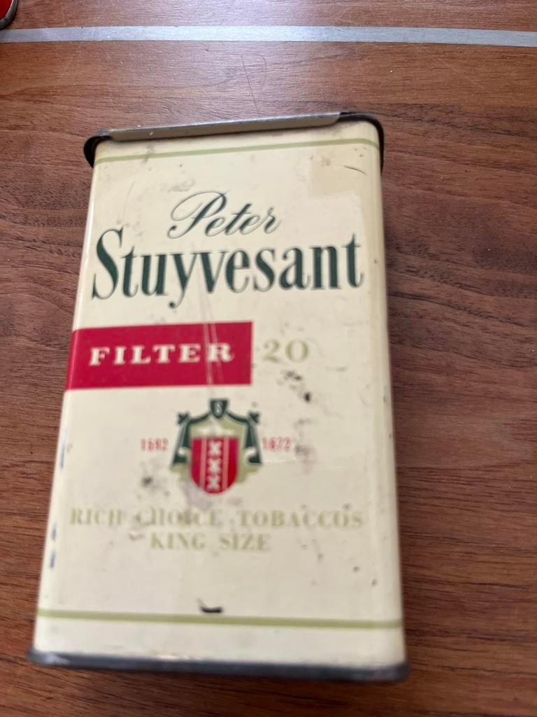 Peter Stuyvesant sigarettendoosje, Verzamelen, Ophalen of Verzenden, Gebruikt, Tabaksdoos of Verpakking