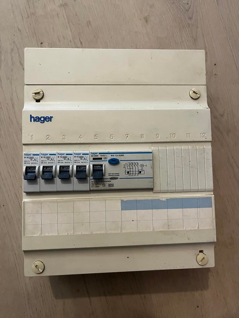 Hager groepenkast 3F onderverdeler 3 fase, Ophalen of Verzenden, Zo goed als nieuw, Overige typen