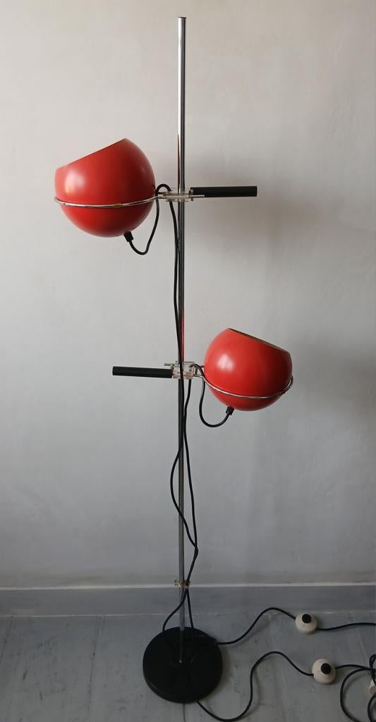 Vintage oranje GEPO eye ball lamp vloerlamp space age design, Huis en Inrichting, Lampen | Vloerlampen, Ophalen of Verzenden, Minder dan 100 cm
