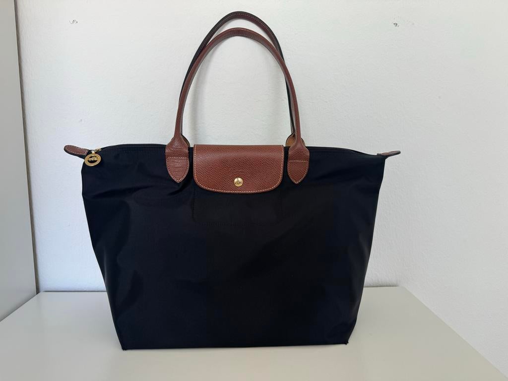 Longchamp Le Pliage Shopper Tas L Zwart, Sieraden, Tassen en Uiterlijk, Tassen | Damestassen, Ophalen of Verzenden, Gebruikt, Zwart