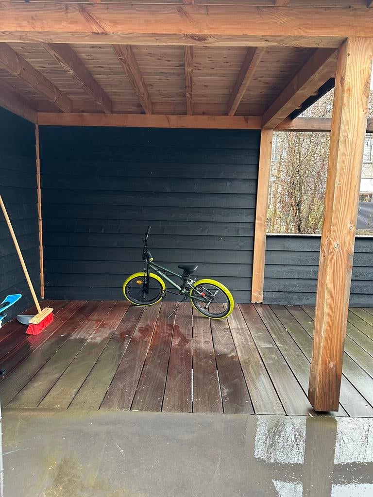 Limited Edition Wheely BMX - Groen met Neon Gele Banden, Fietsen en Brommers, Fietsen | Crossfietsen en BMX, Gebruikt, Staal, 20 tot 24 inch