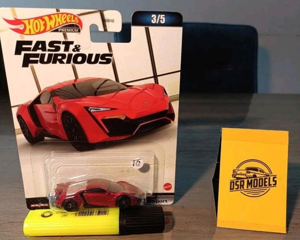 1:64 HotWheels Premium Fast & Furious Lykan Hypersport, S, Auto, R, Nieuw