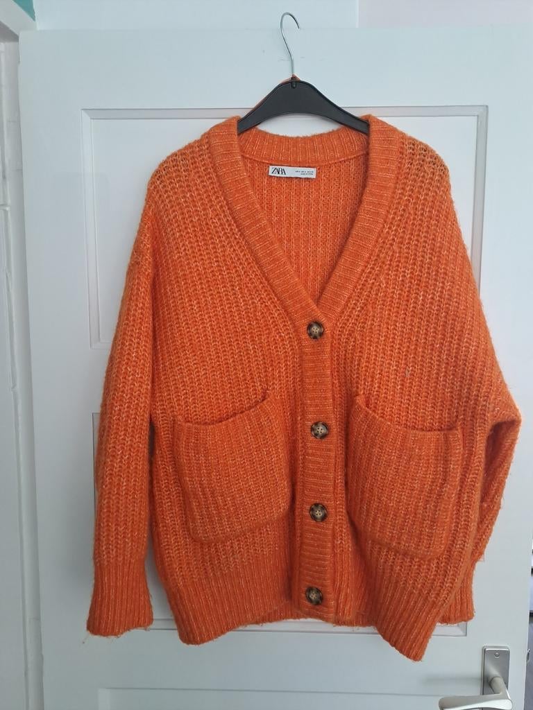 Prachtige Zara vest maat S (valt oversized), Zara, Oranje, Ophalen of Verzenden, Zo goed als nieuw
