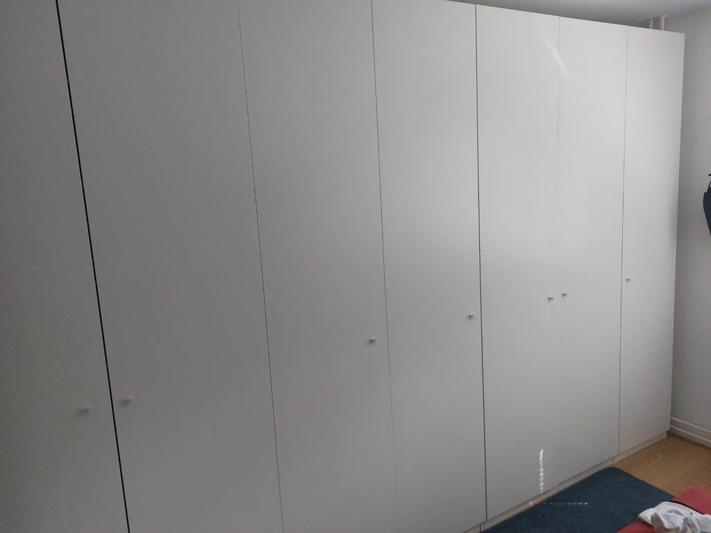 9 stuks Ikea Pax kastdeuren, mat wit, 236 cm hoog, Ophalen, 200 cm of meer, 50 tot 100 cm, Zo goed als nieuw