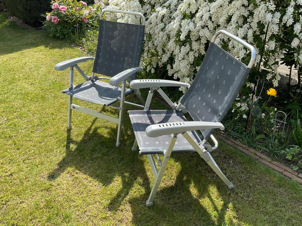Dukdalf Campingstoel verstelbaar, Caravans en Kamperen, Kampeermeubelen, Ophalen, Zo goed als nieuw, Campingstoel